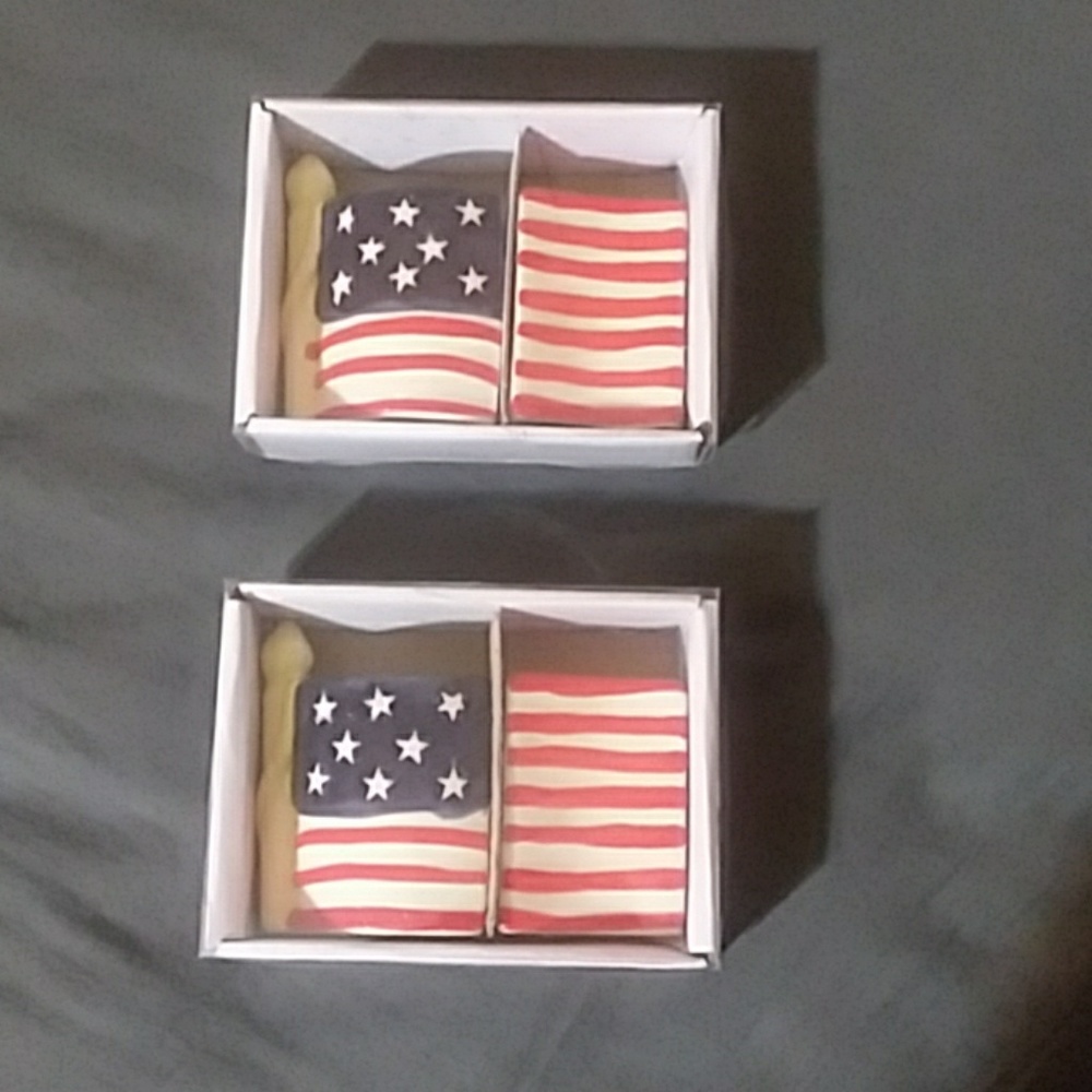 USA Flag Salt and Pepper Shakers